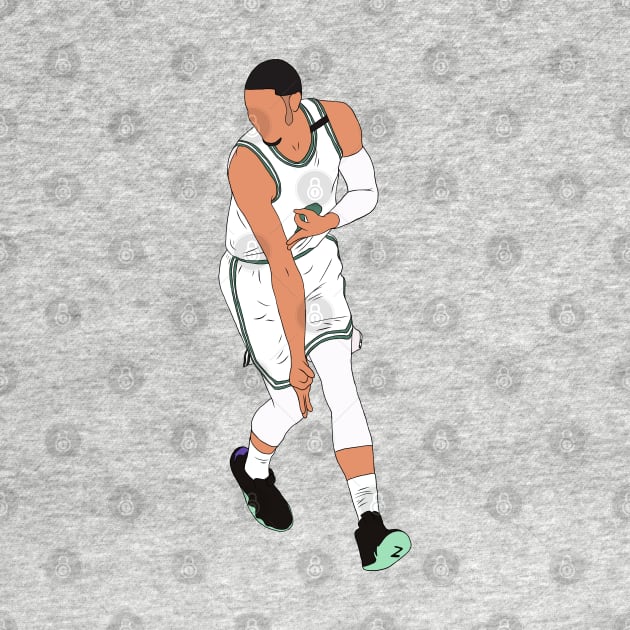 Jayson Tatum 3 Point Celebration by rattraptees